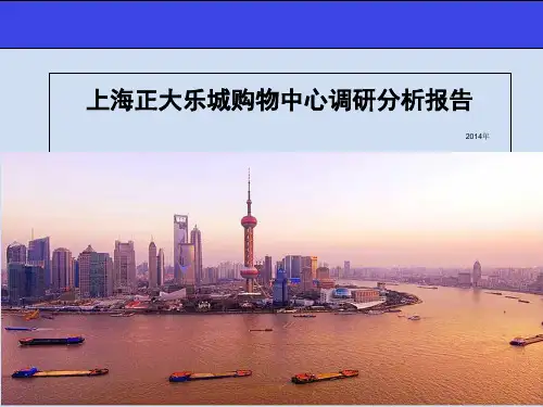 上海正大乐城购物中心调研分析报告