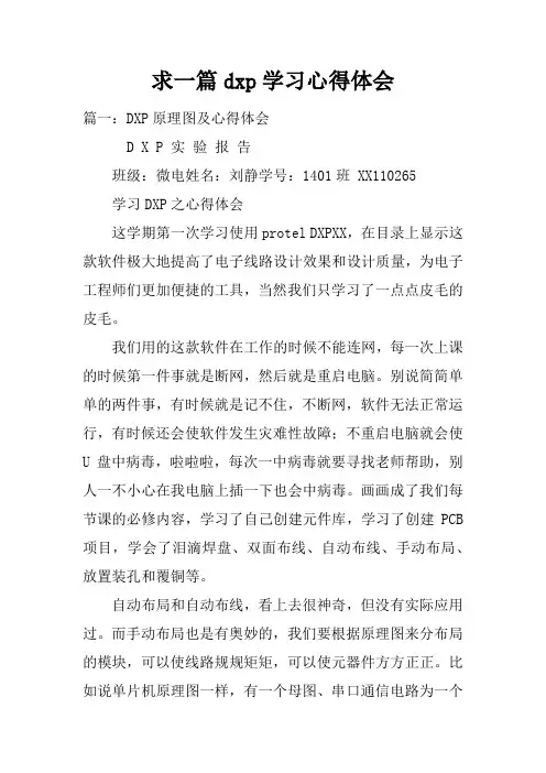 求一篇dxp学习心得体会doc