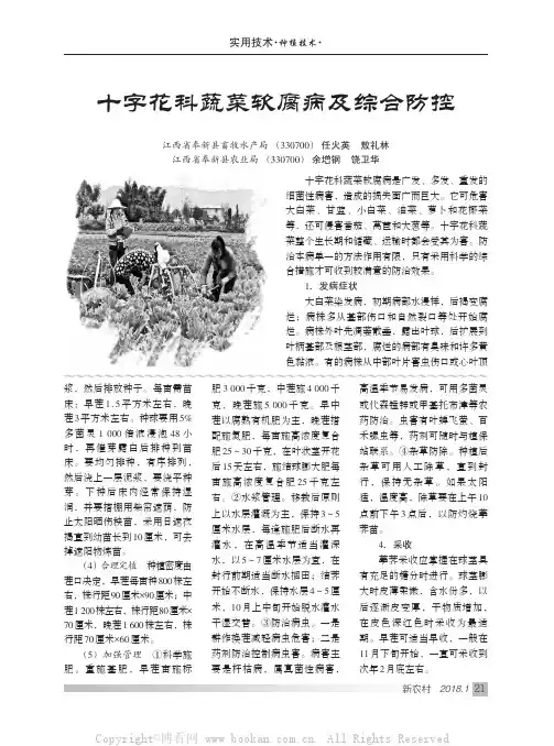十字花科蔬菜软腐病及综合防控