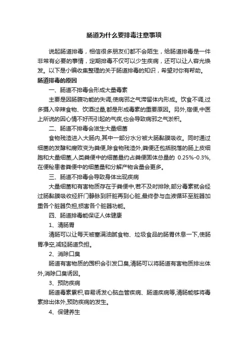 肠道为什么要排毒注意事项