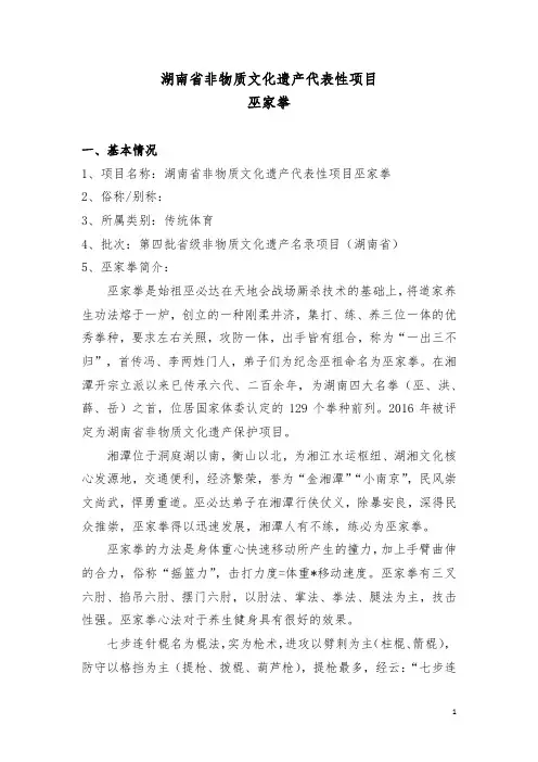 巫家拳辞典
