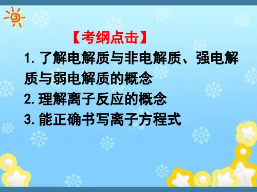 高三第一轮复习离子反应课件
