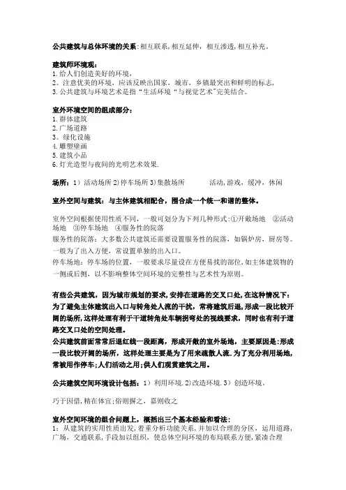 公共建筑设计原理总结
