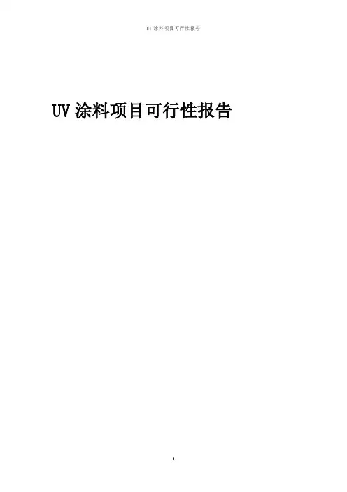 2024年UV涂料项目可行性报告