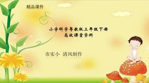 小学科学粤教版三年级下册高效课堂资料《我们在成长》课件1