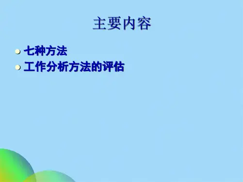 优选工作分析的方法和举例说明ppt(共50张PPT)