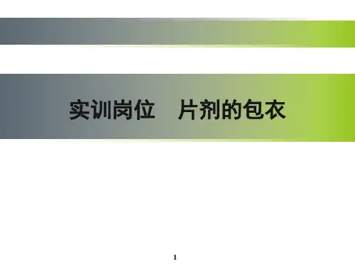 片剂包衣实训