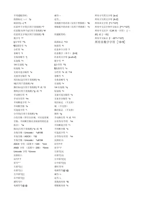 word符号代码