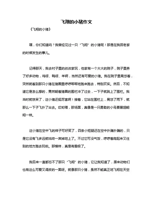 飞翔的小猪作文