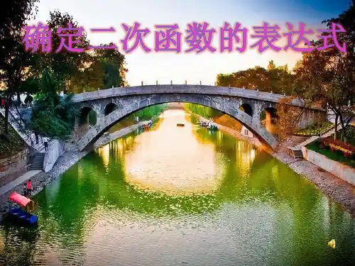 确定二次函数的表达式——建立二元一次方程组求解