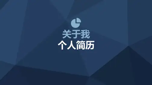 总经理求职简历介绍ppt模板