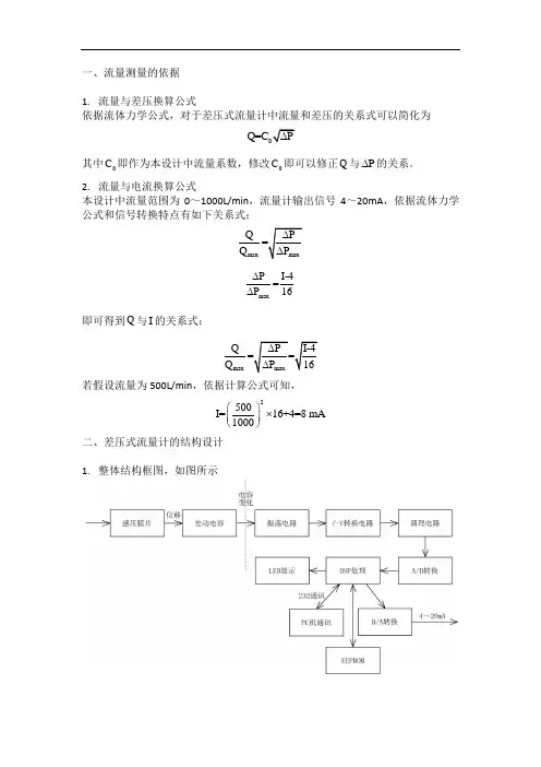 差压式流量计设计说明书