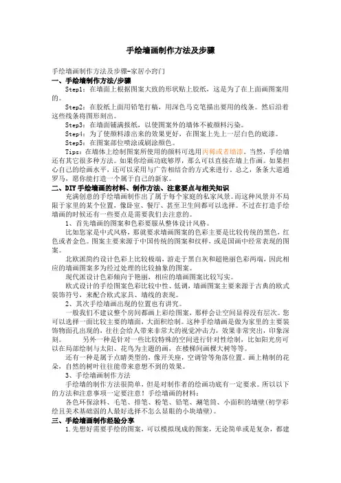 壁墙画法