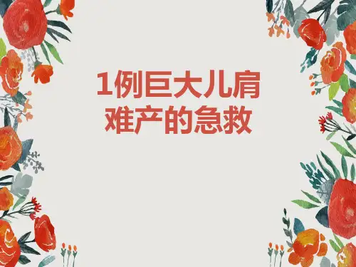 肩难产案例分析