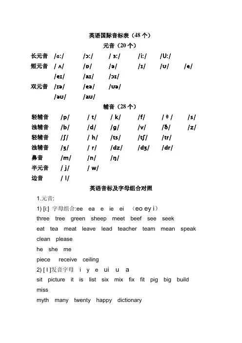 英语国际音标表48个[1]