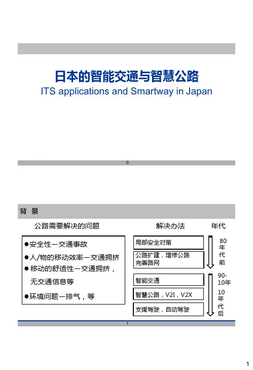 智慧公路交通讲座_日本的智能交通与智慧公路