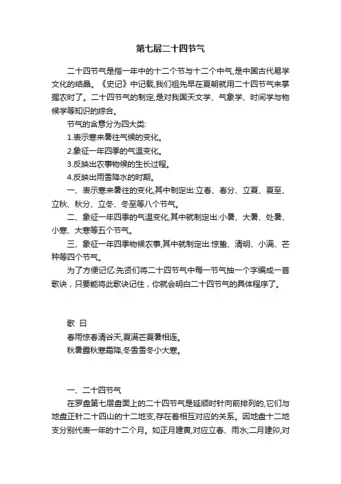 第七层二十四节气