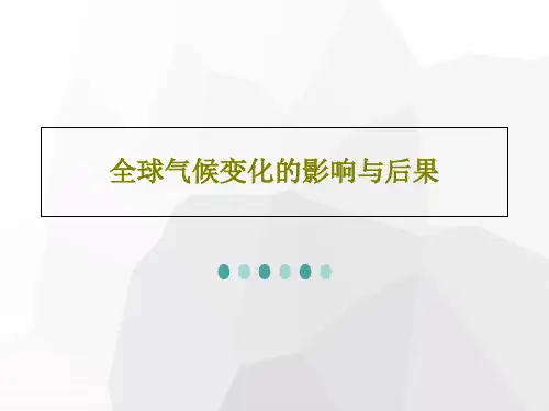 全球气候变化的影响与后果63页PPT