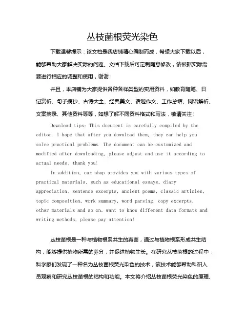 丛枝菌根荧光染色