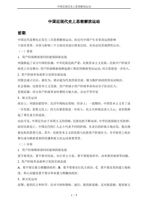 中国近现代史上思想解放运动