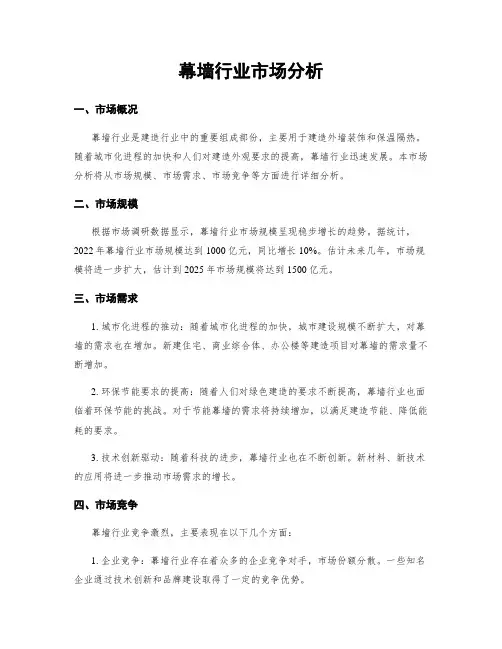 幕墙行业市场分析
