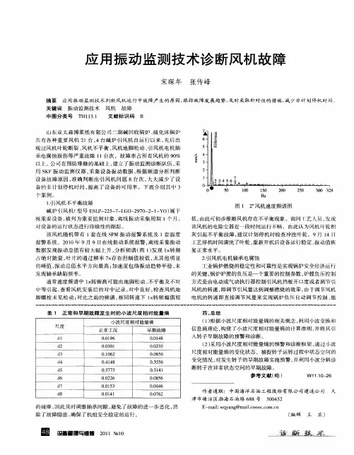 应用振动监测技术诊断风机故障