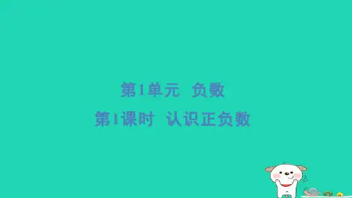 2024六年级数学下册1负数1认识正负数习题课件新人教版