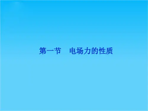 高三物理总复习课件(鲁科版)6.1电场力的性质