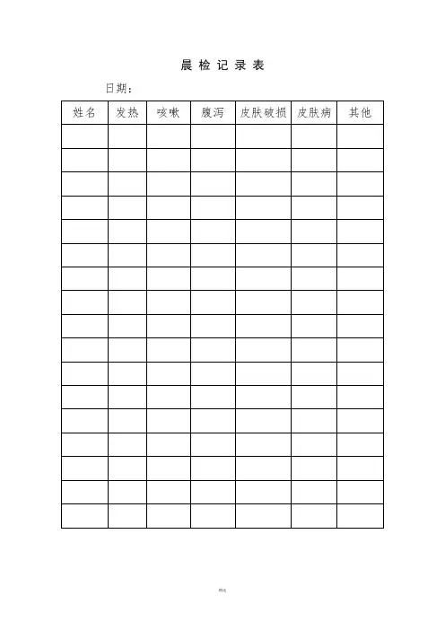 食堂食品安全管理制度及表格汇总