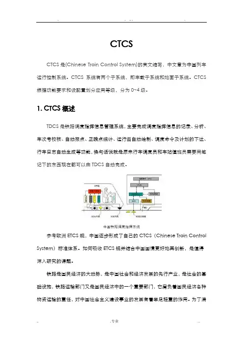 中国列车运行控制系统(CTCS)