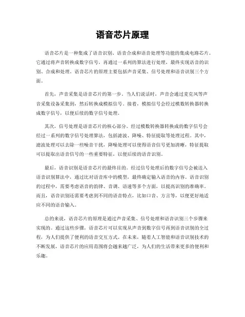 语音芯片原理