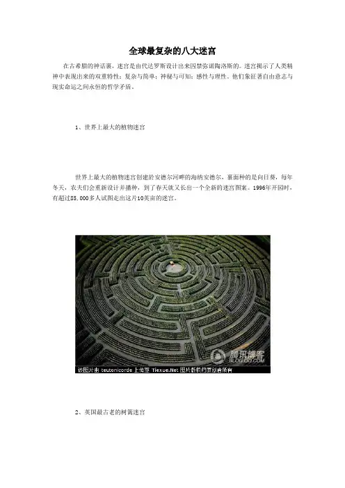 全球最复杂的八大迷宫