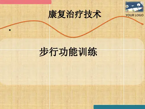 步行功能训练精品PPT课件