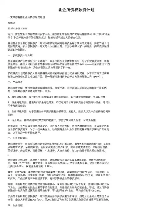 北金所债权融资计划