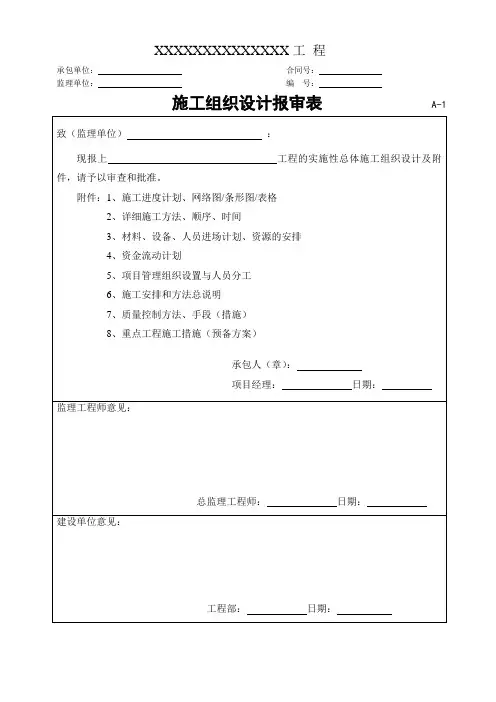 报验单模版