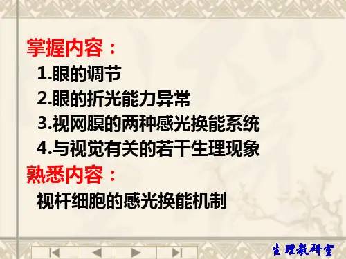 生理学感觉器官的功能ppt课件