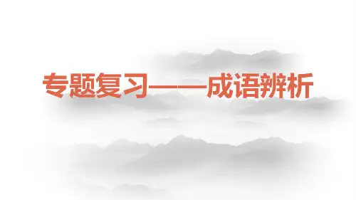 2024年中考语文二轮复习：《成语辨析》课件