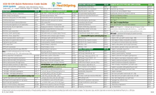 ICD-10-CM快速参考代码指南2018更新说明书