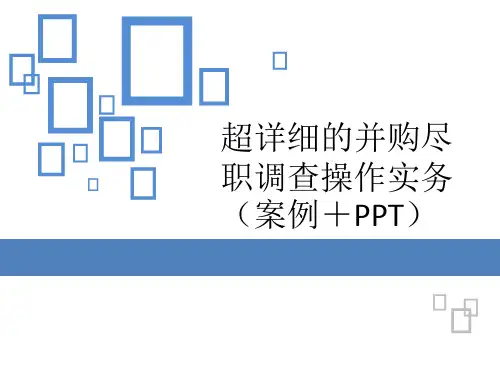 并购尽职调查操作实务案例ppt(49张)