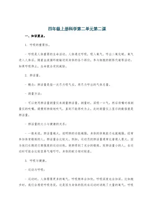 四年级上册科学第二单元第二课