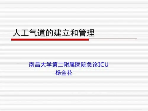 人工气道的建立和管理1