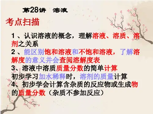 溶液PPT教学课件