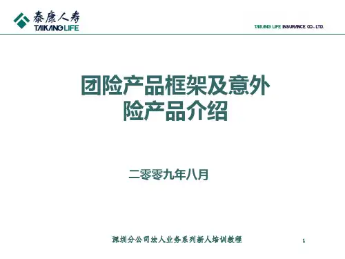 团险产品架构及意外险种ppt课件