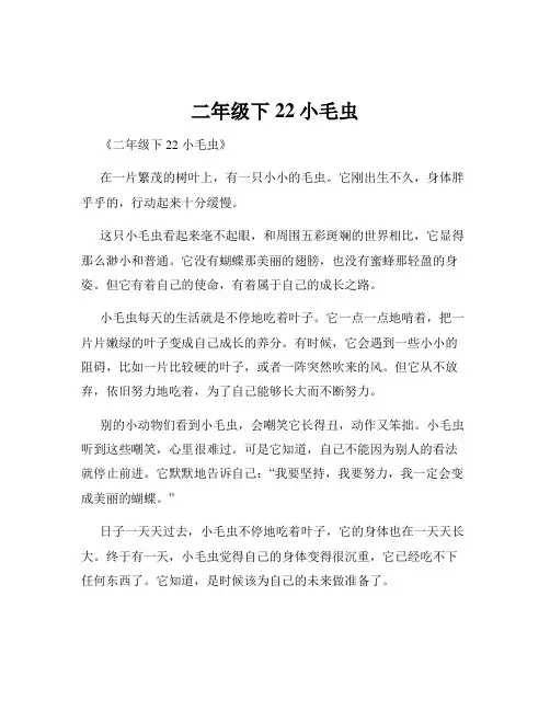 二年级下22小毛虫