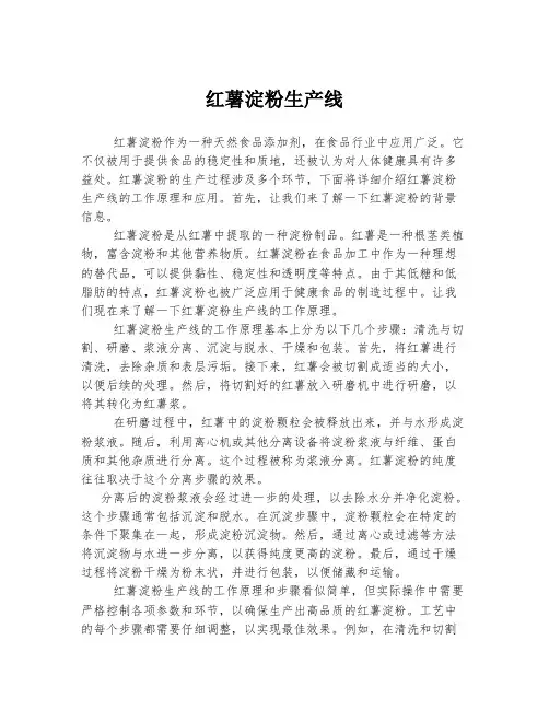 红薯淀粉生产线