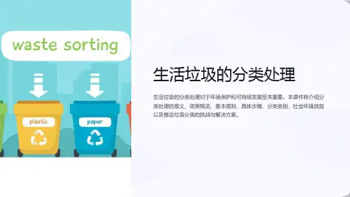 生活垃圾的分类处理课件