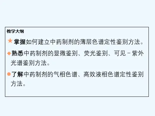 中药制剂的鉴别 PPT