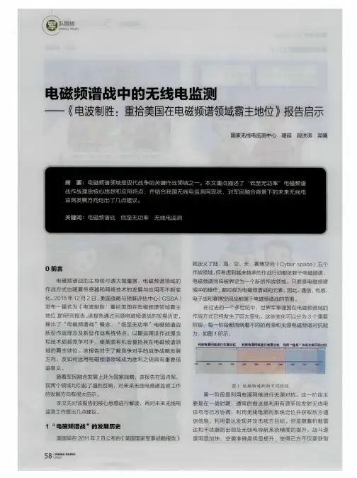 电磁频谱战中的无线电监测——《电波制胜：重拾美国在电磁频谱领域霸主地位》报告启示