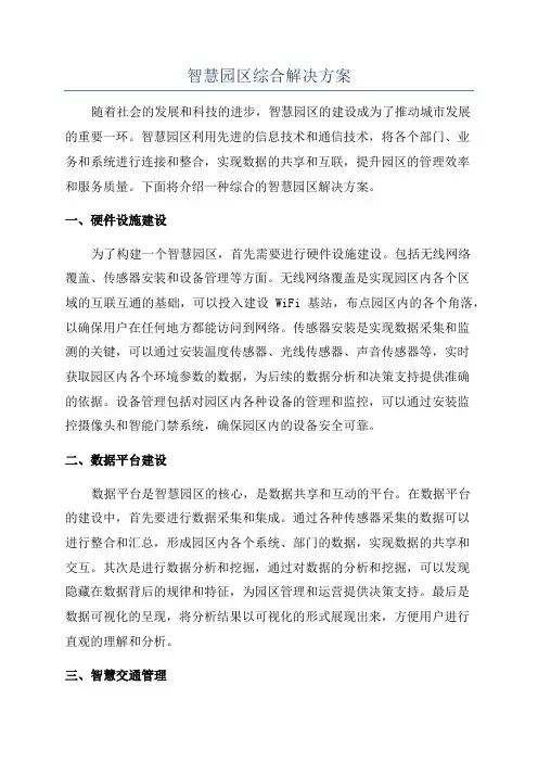 智慧园区综合解决方案