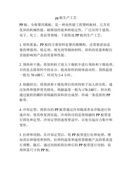 pp板生产工艺